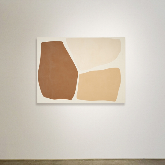 Mia Farrington: Ambra, 2021, Acrylic on raw canvas, 36 x 48 x 1.5 inches