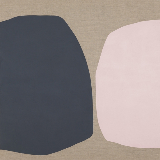 Mia Farrington: Ametista I, 2021, Acrylic on raw linen, 36 x 36 inches
