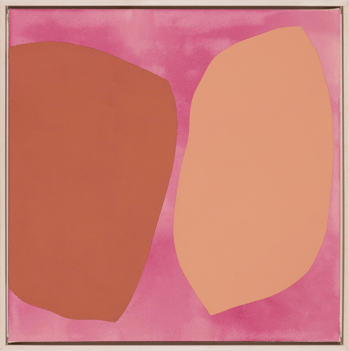 Mia Farrington, Azalea, 2026, Acrylic and ink on canvas, 22 x 22 x 2 inches, Framed size 23 x 23 x 2.5 inches