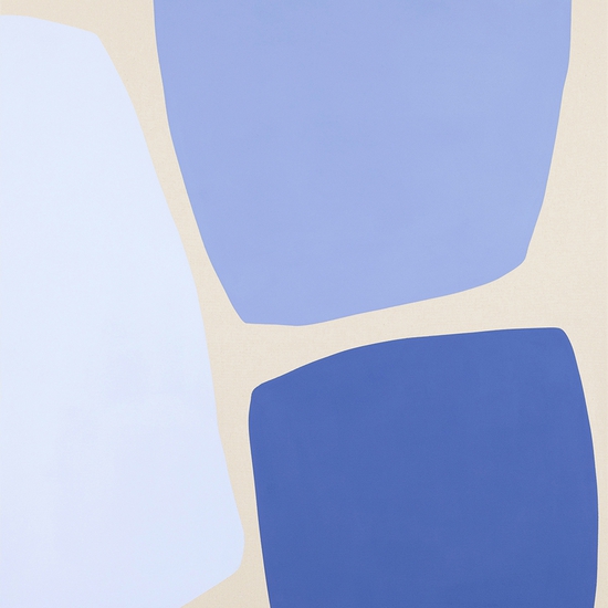Mia Farrington: Azzurro, 2022, Acrylic on raw canvas, 48 x 36 inches