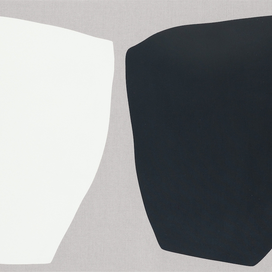 Mia Farrington: Chiaroscuro, 2024, Acrylic On Raw Linen, 24 x 36 x 0.5 inches (framed 25 x 37 x 1.5 inches)