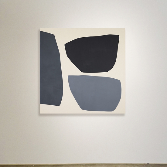 Mia Farrington: Cenere II, 2022, Acrylic on raw canvas, 48 x 48 inches