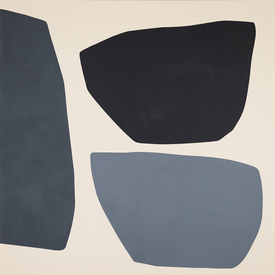 Mia Farrington: Cenere II, 2022, Acrylic on raw canvas, 48 x 48 inches