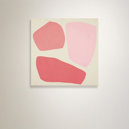 Mia Farrington: Corrallo II, 2022, Acrylic on raw canvas, 36 x 36 inches
