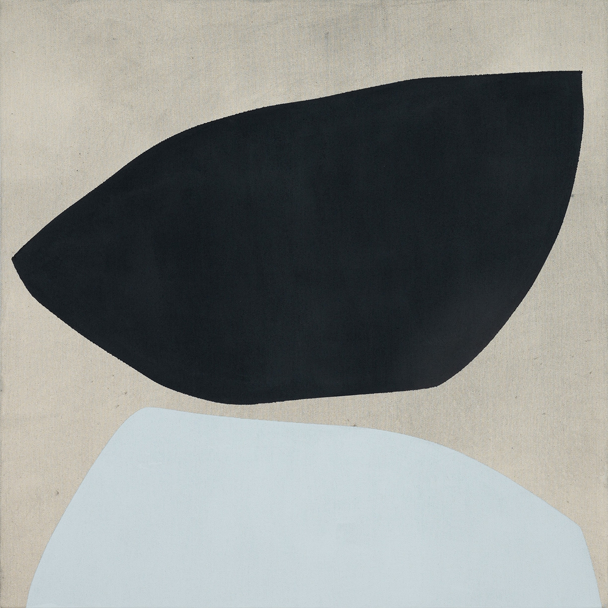 Mia Farrington: Horizon Study 4, 2024, Ink and Acrylic on Raw Canvas, 24 x 24 x 1.75 inches