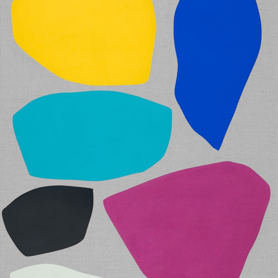 Mia Farrington: Prisma, 2024, Acrylic on Raw Linen,  40 x 30 x 2.5 inches