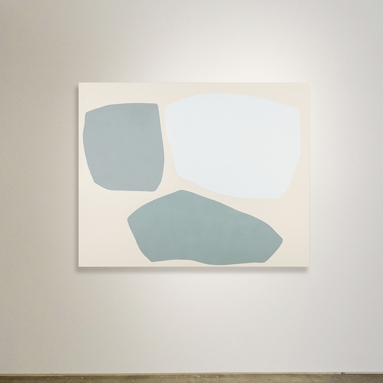 Mia Farrington: Salvia, 2022, Acrylic on raw canvas, 48 x 60 inches