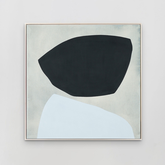 Mia Farrington: Trygon, 2023, Ink and acrylic on canvas, 24 x 24 inches (framed dimensions: 25.25 x 25.25 x 2.5 inches)