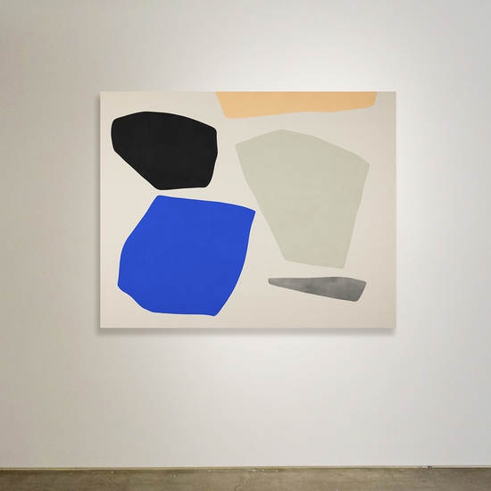 Mia Farrington: Untitled III, 2021, Acrylic and watercolor on raw canvas, 48 x 60 x 1.5 inches