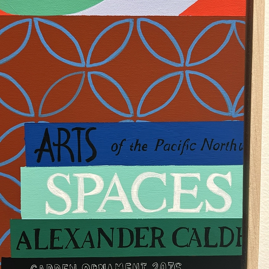 Detail of 'Books with Amish Star Quilt'