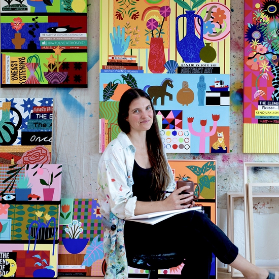 Mary Finlayson in her studio