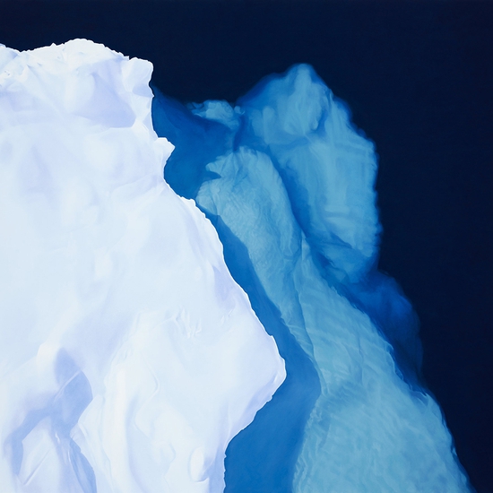 Zaria Forman : Lindblad Cove Antarctica November 22, 2018, 2019, Soft Pastel on Paper, 68 x 82 inches