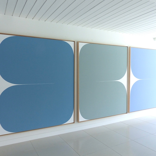 Installation of 'Everything Will Be Okay (I Dream In Blue),' 'Everything Will Be Okay (Sea To Sky),' and 'Everything Will Be Okay (Way Up)'
