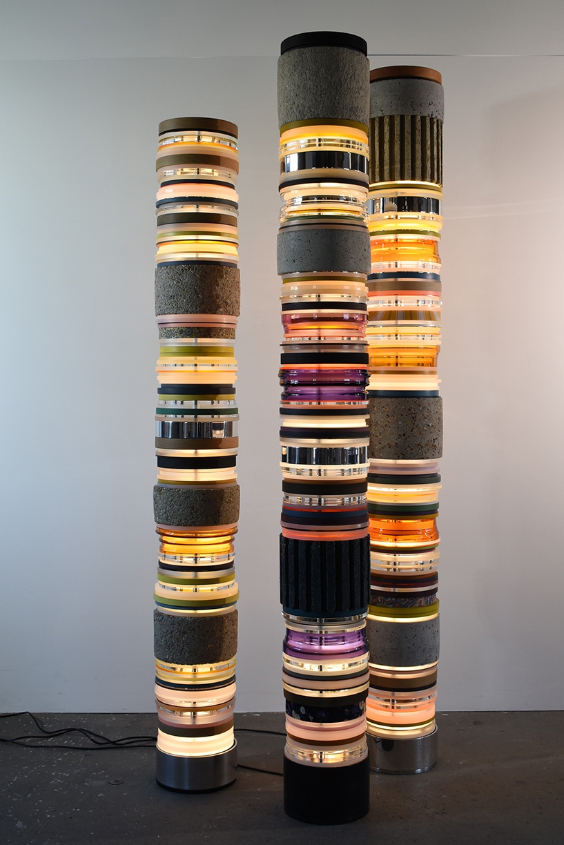 Studio Image of ', 'Untitled (Yellow With Rocks)', 'Starting Purple', and 'Starting Concrete'