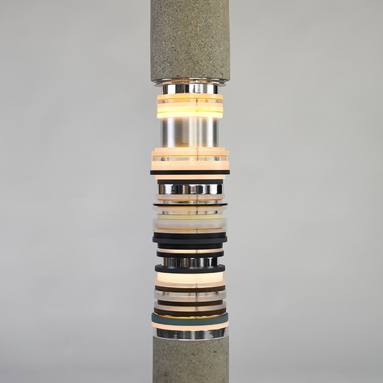 Matt Gagnon: Colors & Concrete, 2020, Mixed Media, 46 x 8 x 8 inches