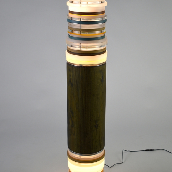 Matt Gagnon: Fumed Pine, 2020, Mixed Media, 48 x 8 x 8 inches