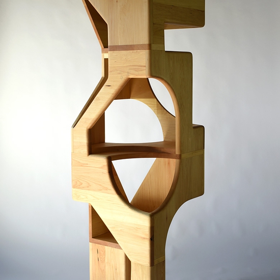 Matt Gagnon: Spatial Figment - Bass Wood, 2023, Bass wood, 92 x 24 x 24 inches