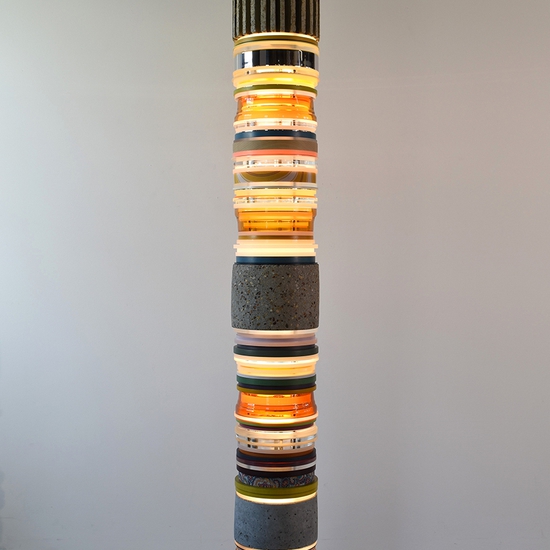 Matt Gagnon, Starting Concrete, 2025, Mixed media, 87.5 x 10.5 x 10.5 inches