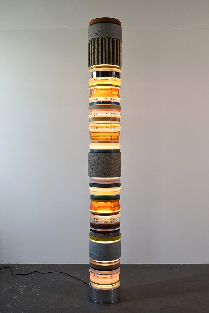 Matt Gagnon, Starting Concrete, 2025, Mixed media, 87.5 x 10.5 x 10.5 inches