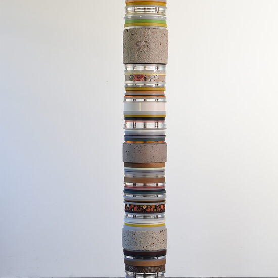 Matt Gagnon, Untitled (Concrete & White), 2025, Mixed media, 81 x 10.5 x 10.5 inches