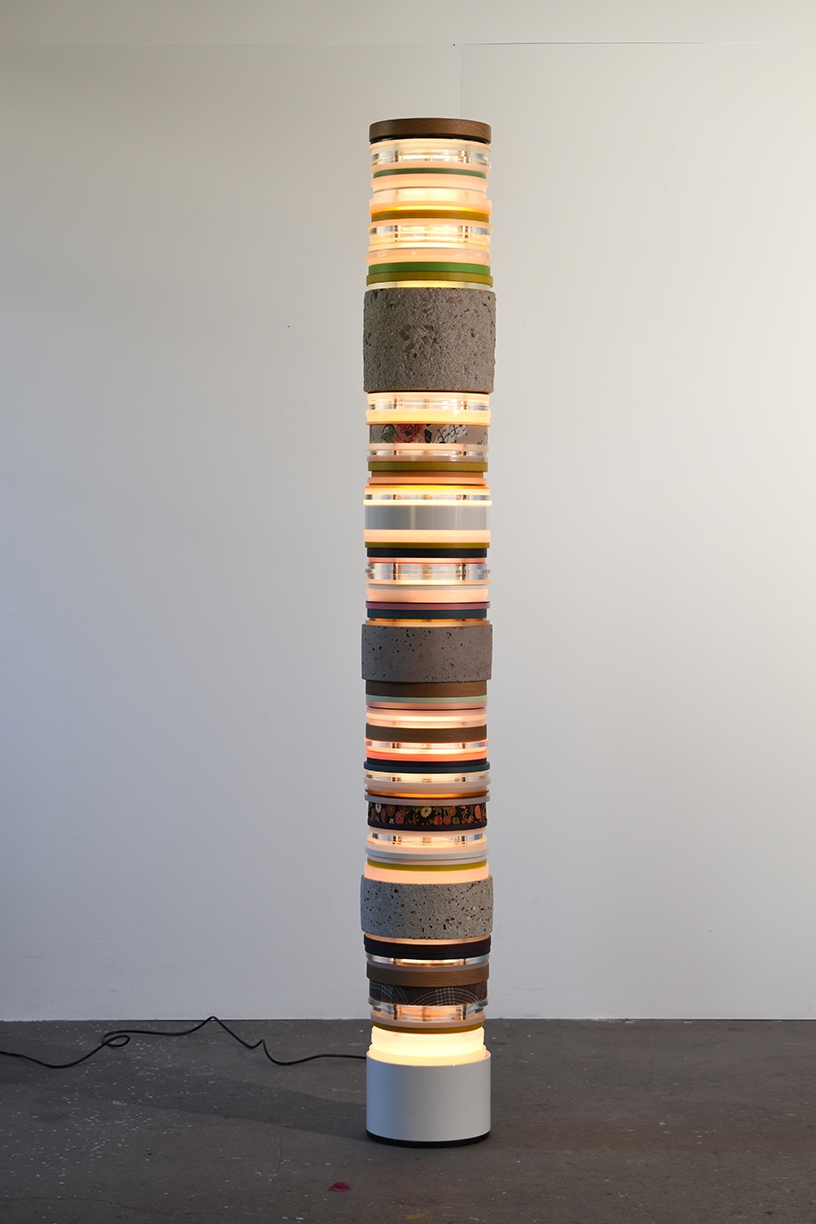 Matt Gagnon, Untitled (Concrete & White), 2025, Mixed media, 81 x 10.5 x 10.5 inches