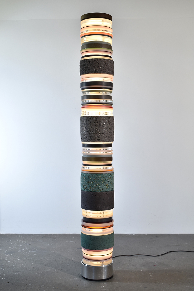 Matt Gagnon, Untitled (Green Concrete), 2025, Mixed media, 80.5 x 10.5 x 10.5 inches