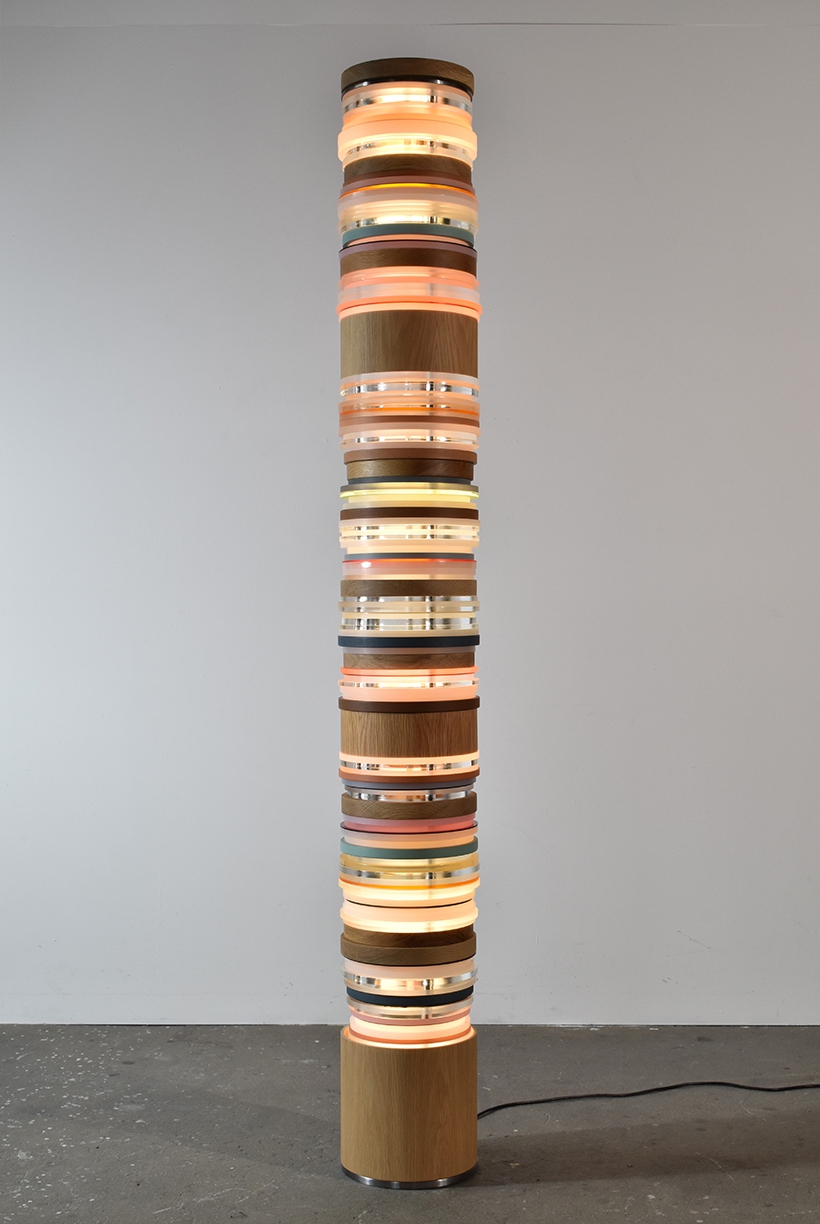 Matt Gagnon, Untitled (Oak), 2025, Mixed media, 79 x 10.5 x 10.5 inches