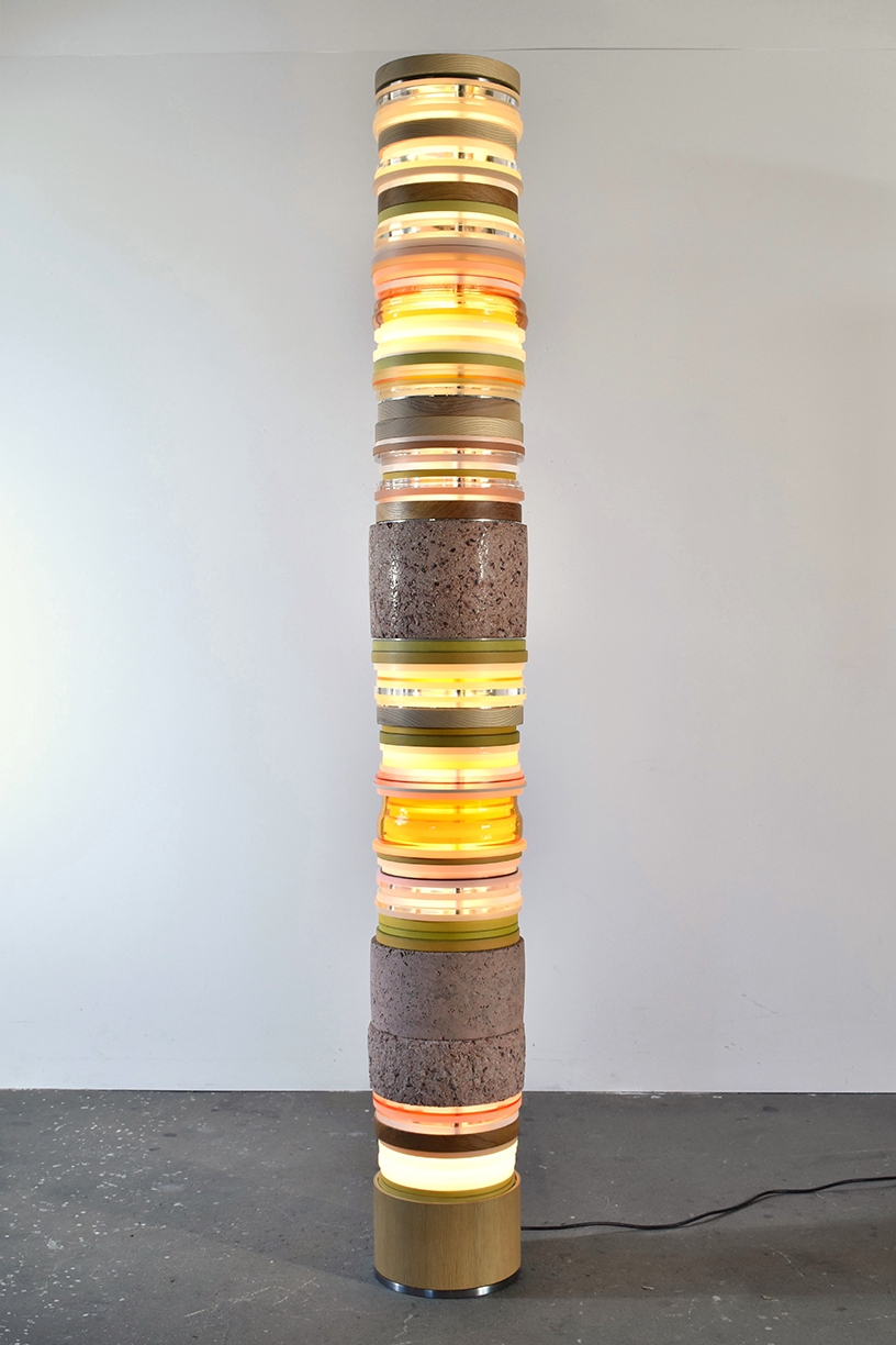 Matt Gagnon, Untitled (Pink Concrete), 2025, Mixed media, 80.25 x 10.5 x 10.5 inches