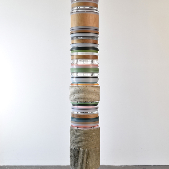 Matt Gagnon, Untitled (Texture), 2025, Mixed media, 79 x 10.5 x 10.5 inches