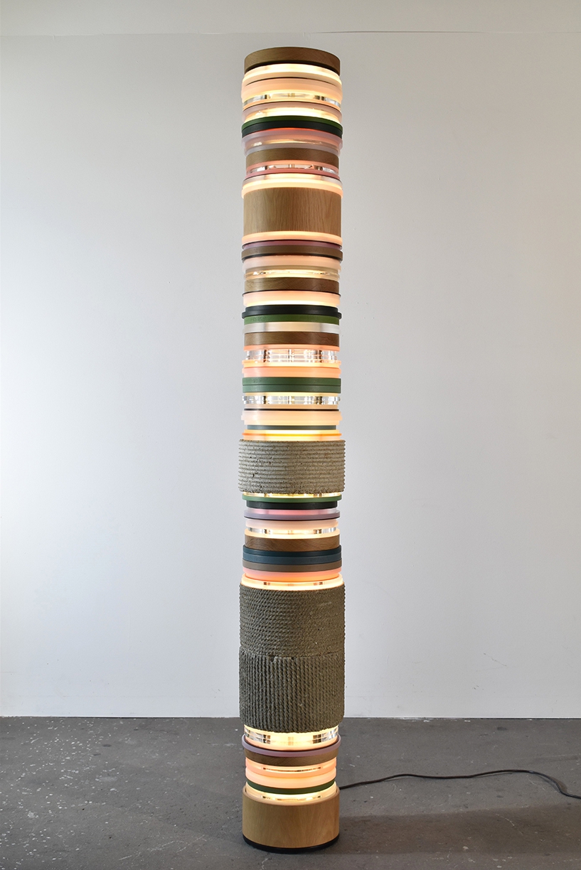 Matt Gagnon, Untitled (Texture), 2025, Mixed media, 79 x 10.5 x 10.5 inches