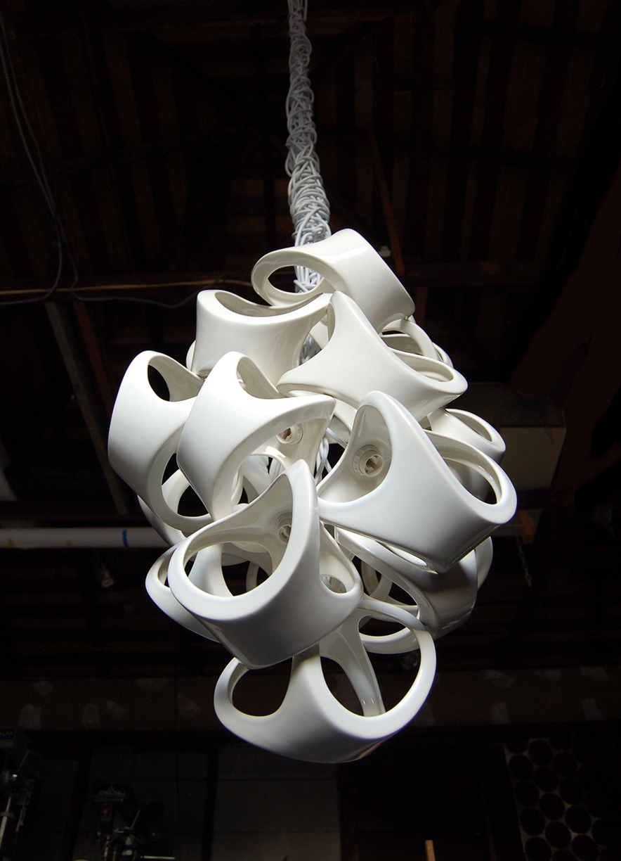Matt Gagnon: Ceramic Light (Ball Cluster), 2020, Ceramic, available in clusters of approximately 5, 10, 15, or 20 elements