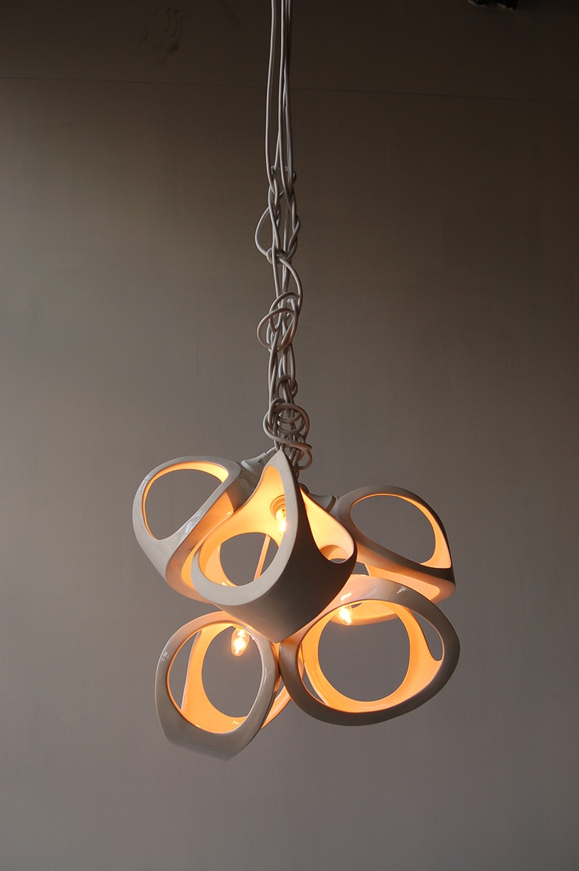 Matt Gagnon: Ceramic Light (Ball 5 Cluster), 2020, Ceramic, available in clusters of approximately 5, 10, 15, or 20 elements