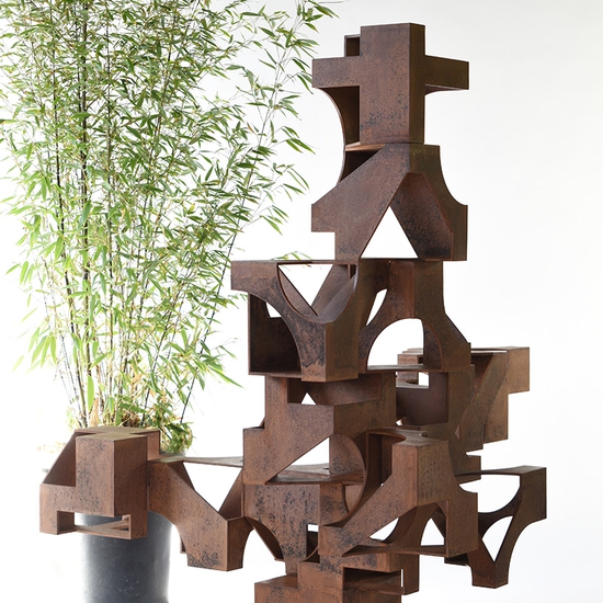 Matt Gagnon: With Weight Low to the Ground, 2023, Steel, 43 x 49 x 54 inches