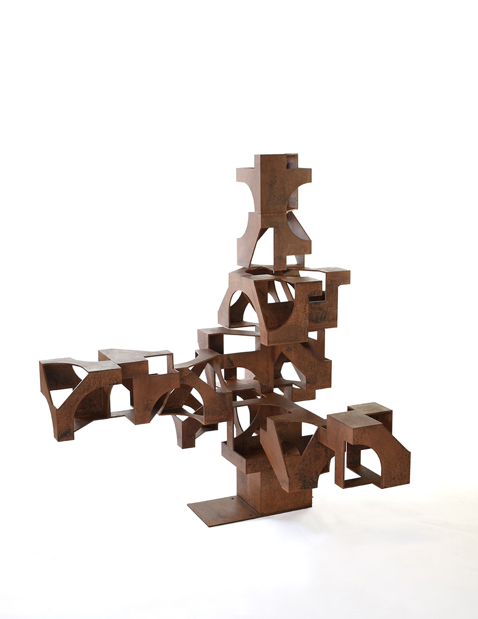 Matt Gagnon: With Weight Low to the Ground, 2023, Steel, 43 x 49 x 54 inches