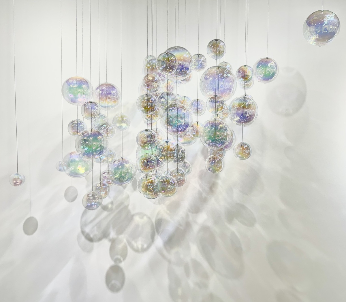 Alva Gallagher: One Last Breath, 2024, Blown glass and steel, 90 x 48 x 48 inches