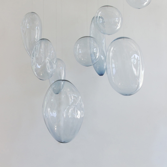 Ann Gardner creates suspended installations made of glass
