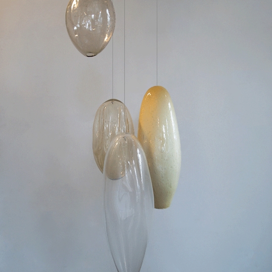 Ann Gardner, Trio A, 2026, Blown glass, 58 x 24 x 22 inches