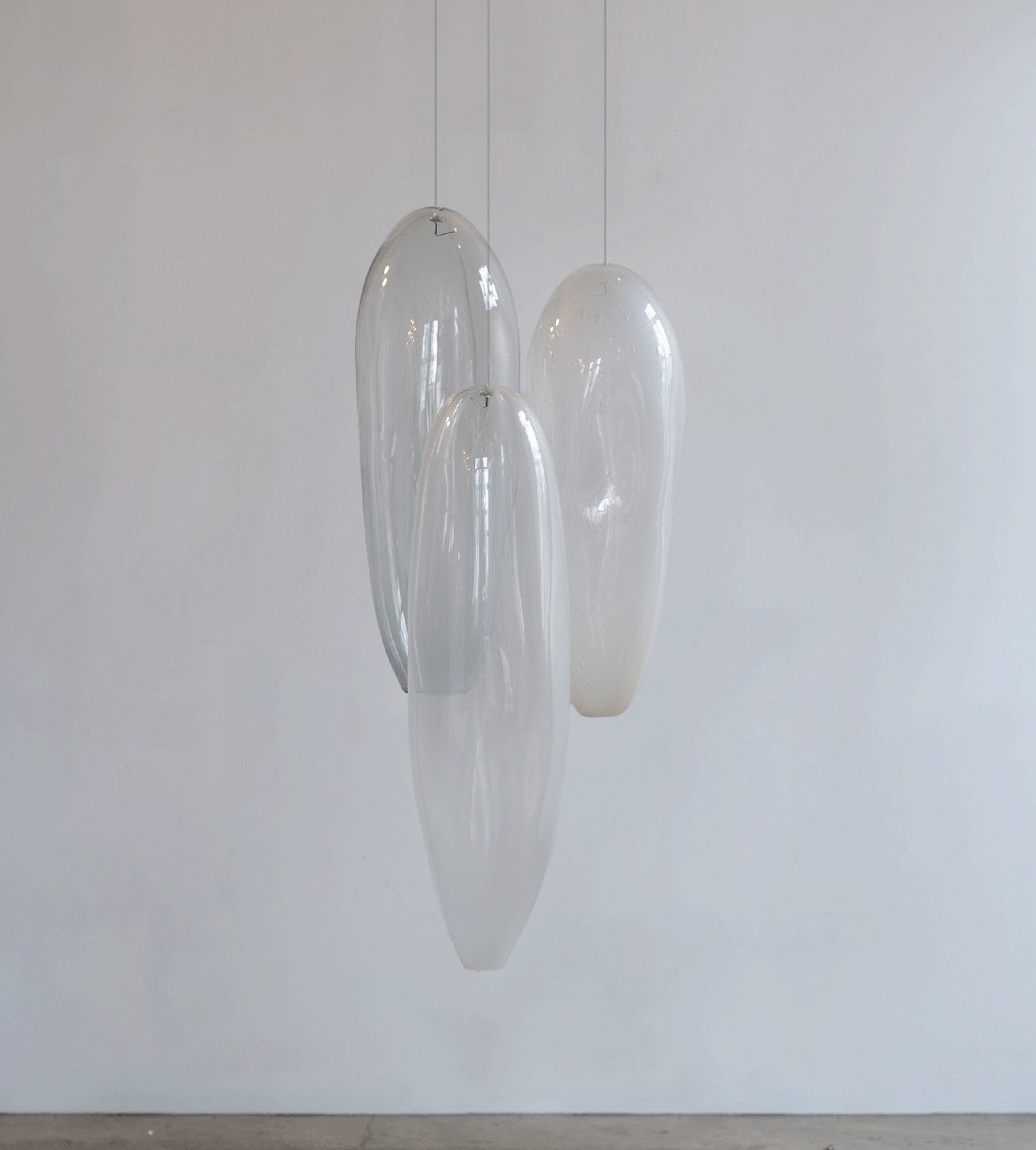 Ann Gardner, Trio B, 2026, Blown glass, 45 x 18 x 18 inches