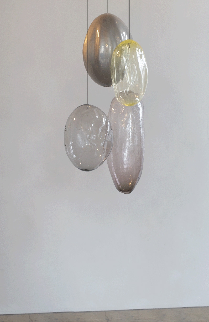Ann Gardner, Trio F, 2026, Blown glass, 39 x 17 x 19 inches