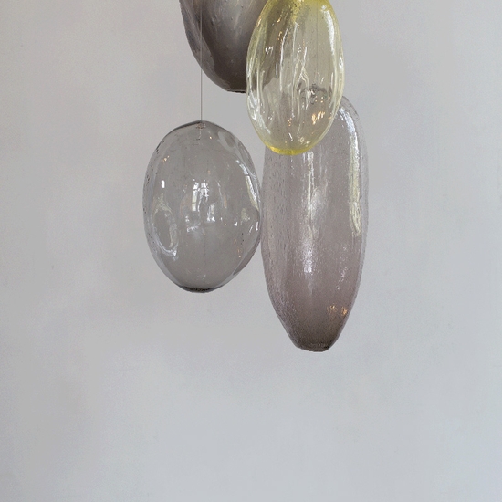 Ann Gardner, Trio F, 2026, Blown glass, 39 x 17 x 19 inches