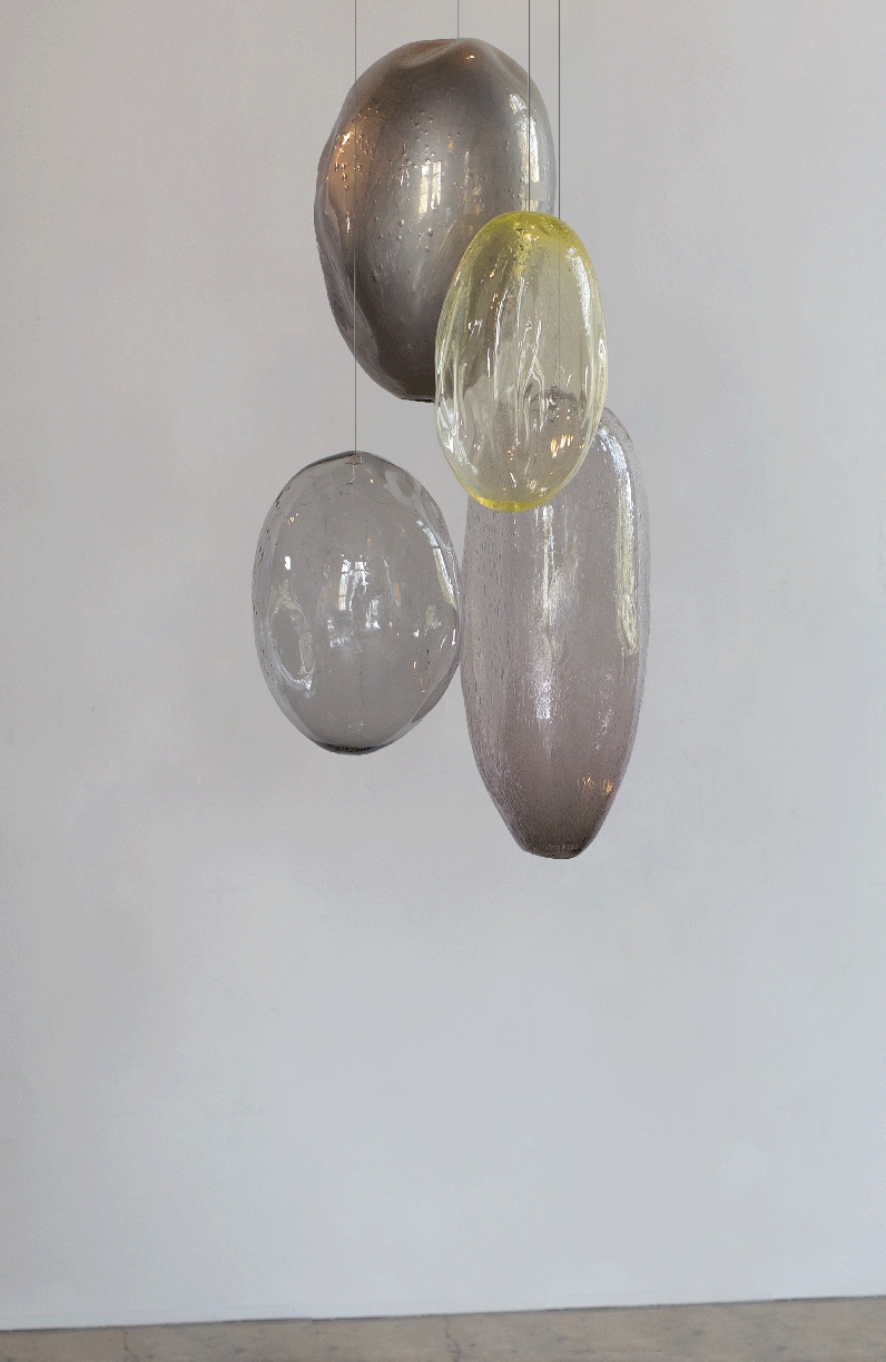 Ann Gardner, Trio F, 2026, Blown glass, 39 x 17 x 19 inches