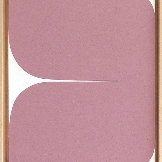 Sara Genn: New Alphabet Dusk, 2019, Acrylic on canvas, 20 x 16 x 0.5 inches (framing dimensions: 21.5 x 17.5 x 2 inches)