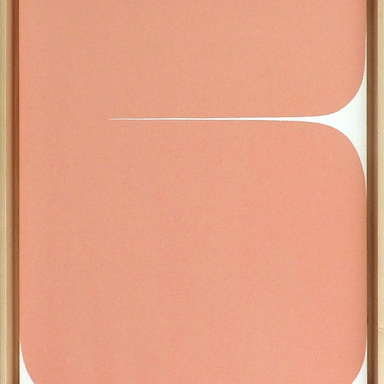 Sara Genn: New Alphabet Pocket, 2019, Acrylic on canvas, 20 x 16 x 0.5 inches (framing dimensions: 21.5 x 17.5 x 2 inches)