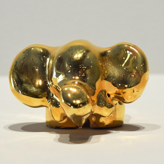 Jeffry Mitchell, elephants, folk art, ceramic, porcelain, contemporary fine art, sculpture