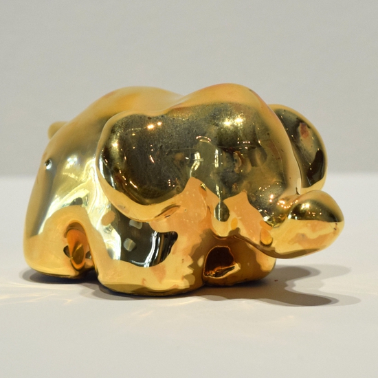 Jeffry Mitchell, elephants, folk art, ceramic, porcelain, contemporary fine art, sculpture