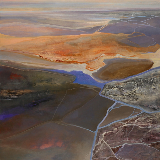 Philip Govedare: Agate, 2021, Oil on canvas, 54 x 42 x 2 inches