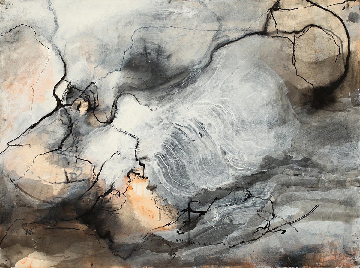 Philip Govedare: Anima Mundi #1, 2022, Acrylic, ink, and charcoal on paper, 22.25 x 30 inches