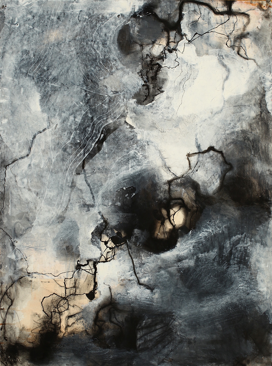 Philip Govedare: Anima Mundi #3, 2022, Acrylic, ink, and charcoal on paper, 30 x 22.25 inches