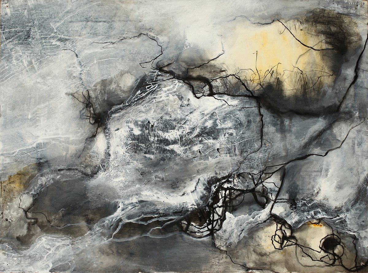 Philip Govedare: Anima Mundi #9, 2022, Acrylic, ink, and charcoal on paper, 22.25 x 30 inches