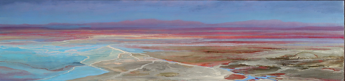 Philip Govedare: Bog, 2010-2022, Oil on canvas, 19 x 80 inches